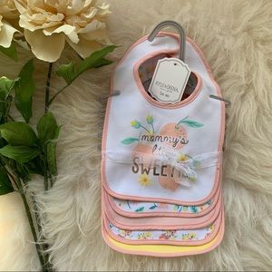 5 Pack Baby Girl Bibs
